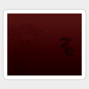 Black asian dragon Mask Sticker